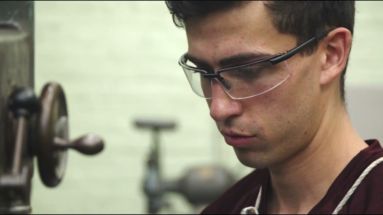 S&C Employee wearing safety glasses